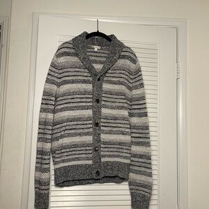 Gray Striped Men's Sweater